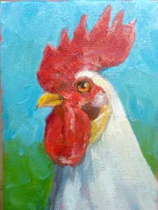 chicken rooster painting
